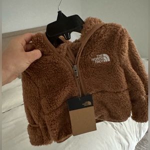sherpa brown north face jacket 0-3 months
